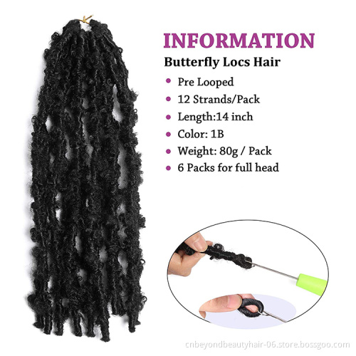 Long Goddess Locs Faux Distressed Butterfly Locs braids for african hair New Faux locs Soft dread locks